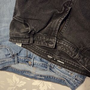 Old Navy Black and Blue Skinny Jeans with Distressed Finish